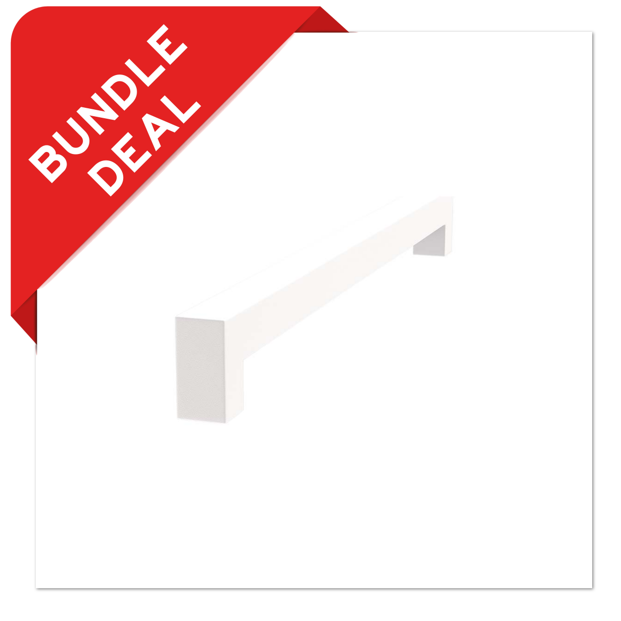 Sluitwerkpakketten met Deurgreep 16x300 Squared Wit